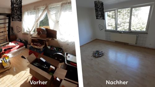Vorher Nachher Bild A. Geiermann Wohnungsauflösung